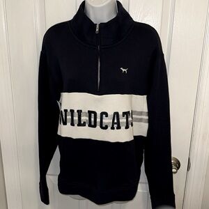 NWOT VICTORIAS SECRET Pink COLLEGIATE VILLANOVA WILDCATS Sequined Sweatshirt S